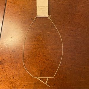 🆕Anthropologie Monogram Letter A Necklace